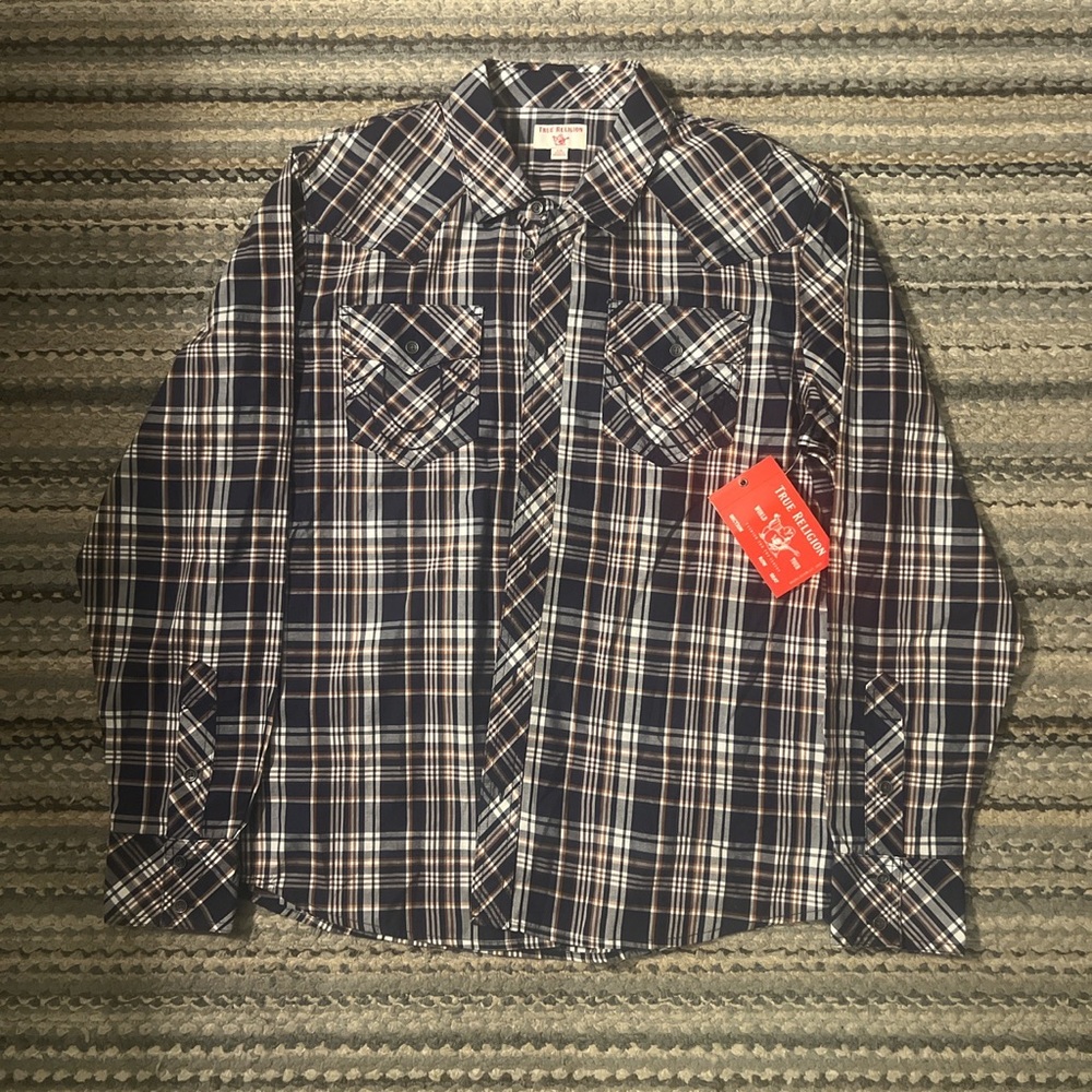 NWT** True religion western woven shirt